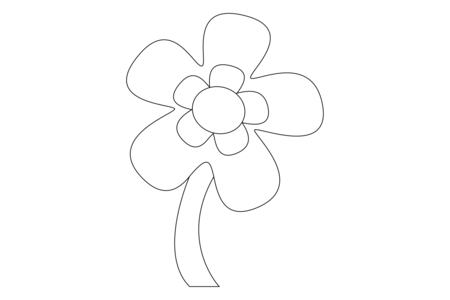 Coloriage Fleur 037 – 10doigts.fr
